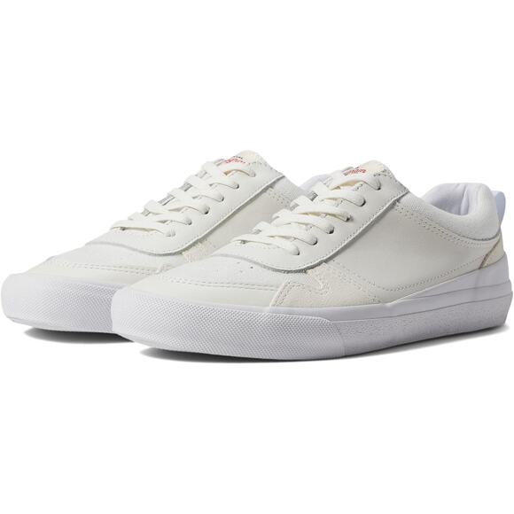 Official Program Sz 8 Off White/White STU-90 Leather Canvas Sneaker P1-27 - Picture 1 of 11